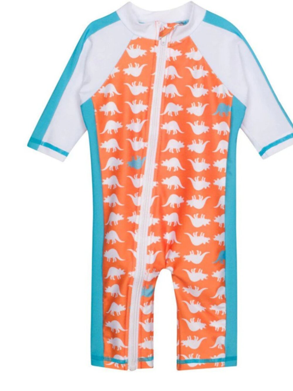 SwimZip Sunsuit Rashguard 2T Toddler Romper Gender Neutral Dino-Mite Pattern